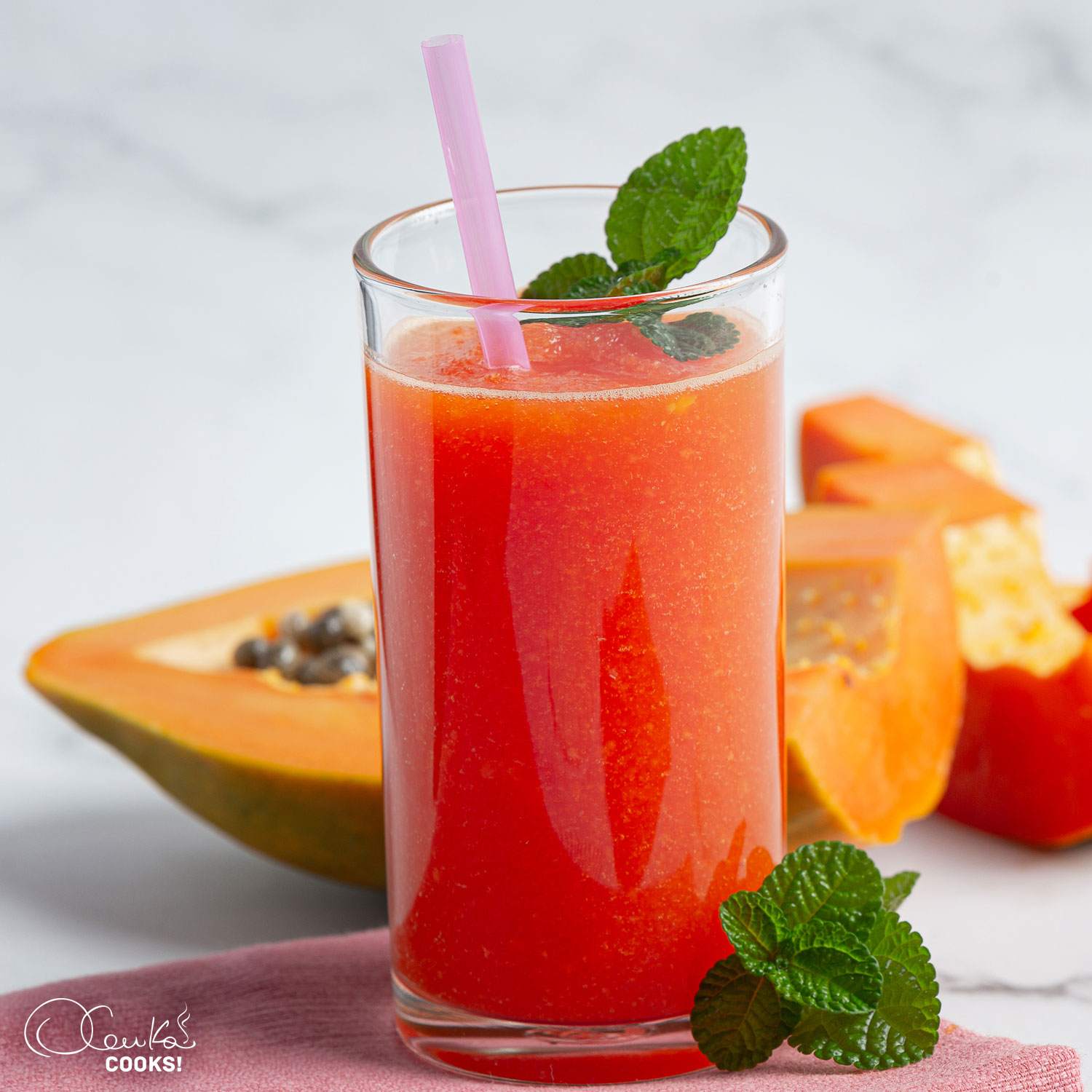 Papaya And Orange Juice Drink