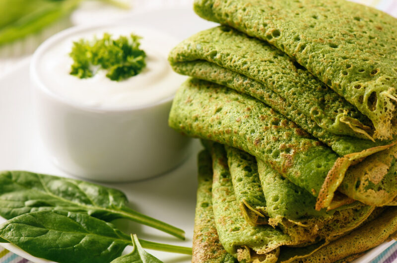 Hulk Crepes or Spinach Crepes