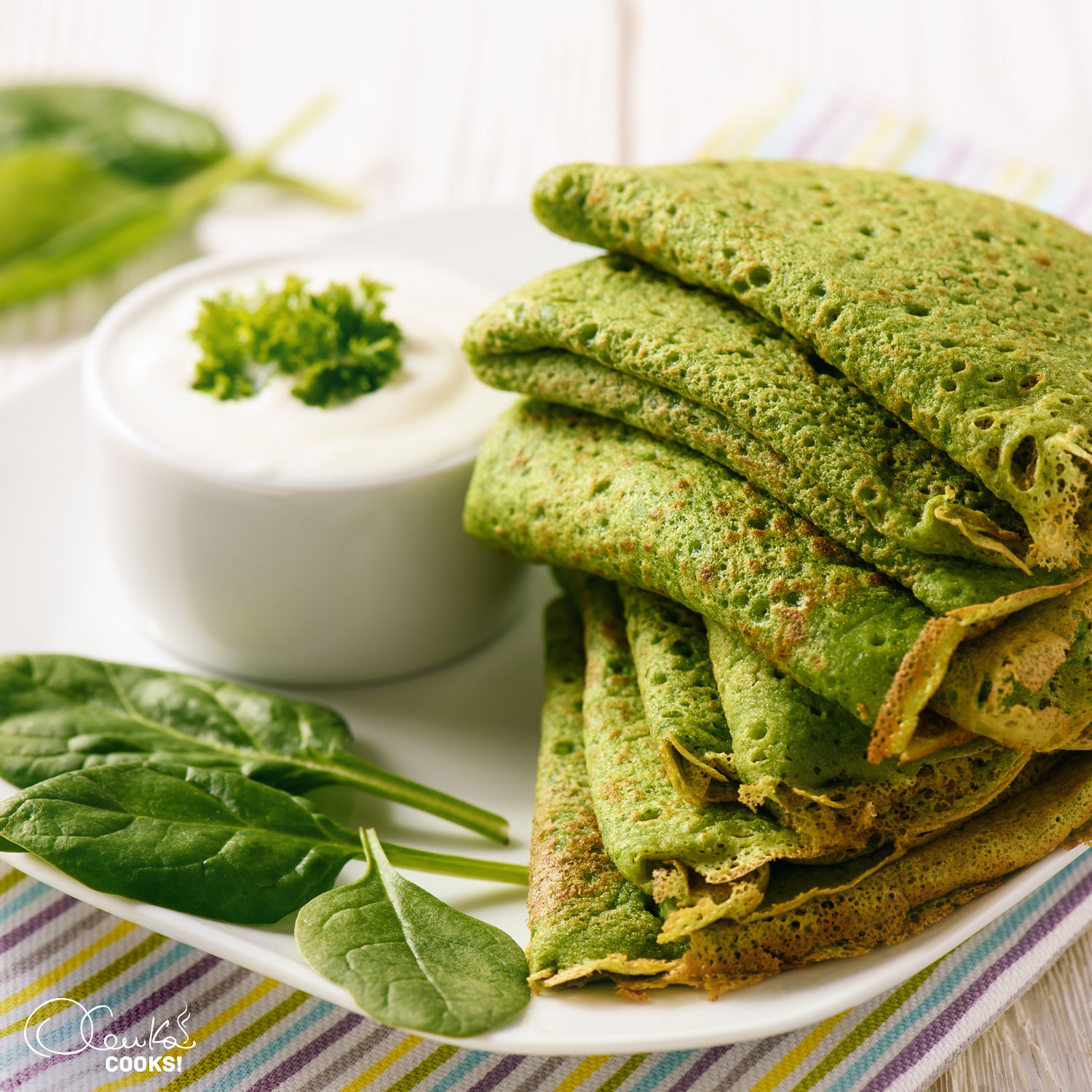 Hulk Crepes or Spinach Crepes