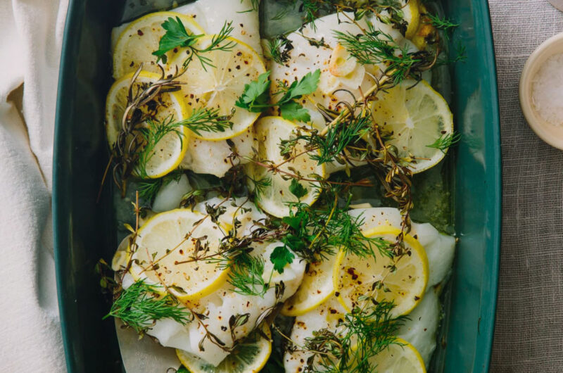 Roasted Fish with Green Herbs